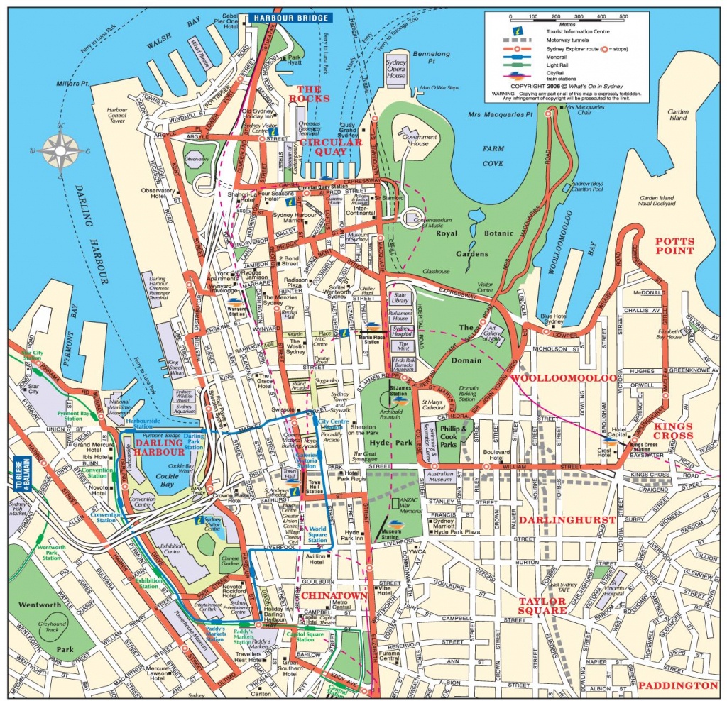 Sydney City Map - Map Of Sydney City (Australia) - Sydney City Map Printable