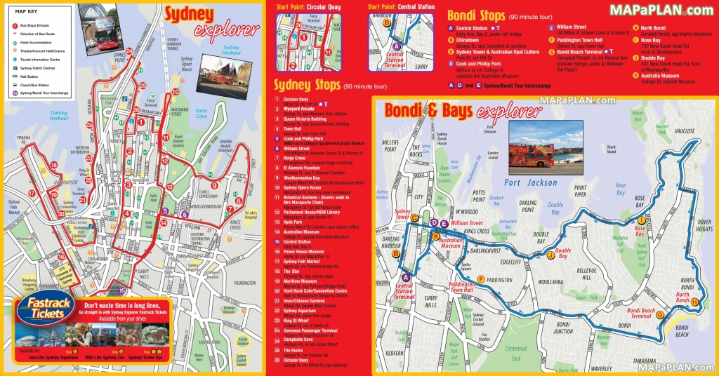 Sydney Maps - Top Tourist Attractions - Free, Printable City Street Map - Printable Travel Maps