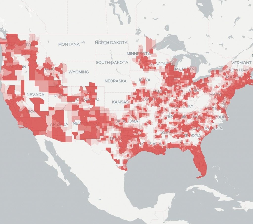 T-Mobile | Internet Service | Broadbandnow - Sprint Cell Coverage Map Texas