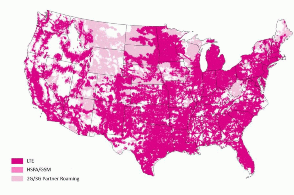 T-Mobile&amp;#039;s Coverage Is Getting Way Better In 2017 – Bgr - T Mobile Coverage Map California