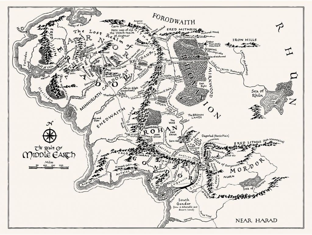 T16) - Middle Earth Map In 2019 | Tattoos | Middle Earth Map, Middle - Printable Hobbit Map