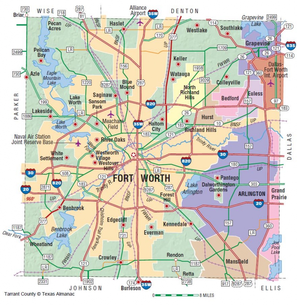 Tarrant County | The Handbook Of Texas Online| Texas State - Richland Hills Texas Map
