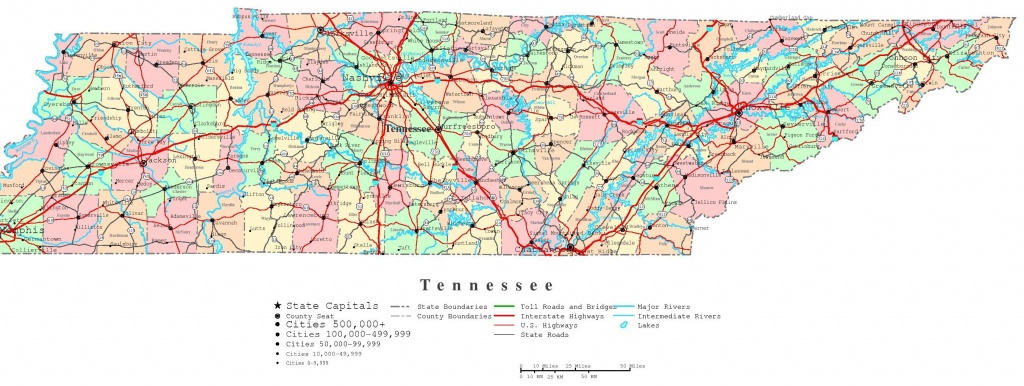 Tennessee Road Atlas | Tennessee Printable Map | Traveling - State Map Of Tennessee Printable