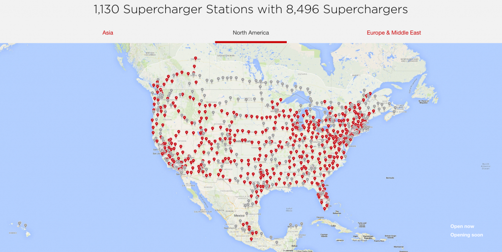 Tesla Supercharger Network 2018 — Plans Call For Rapid Expansion - Electric Car Charging Stations Map Florida