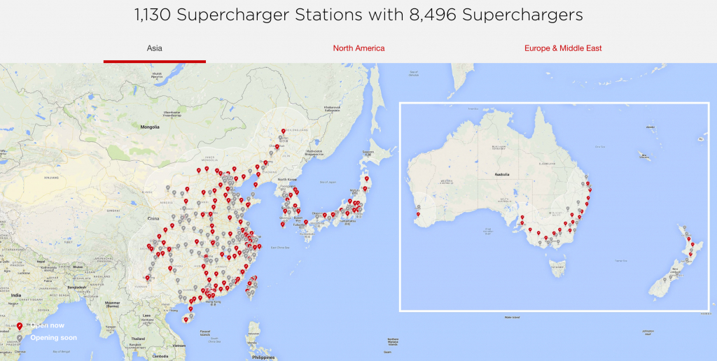 Tesla Supercharger Network 2018 — Plans Call For Rapid Expansion - Tesla Charging Stations Map California