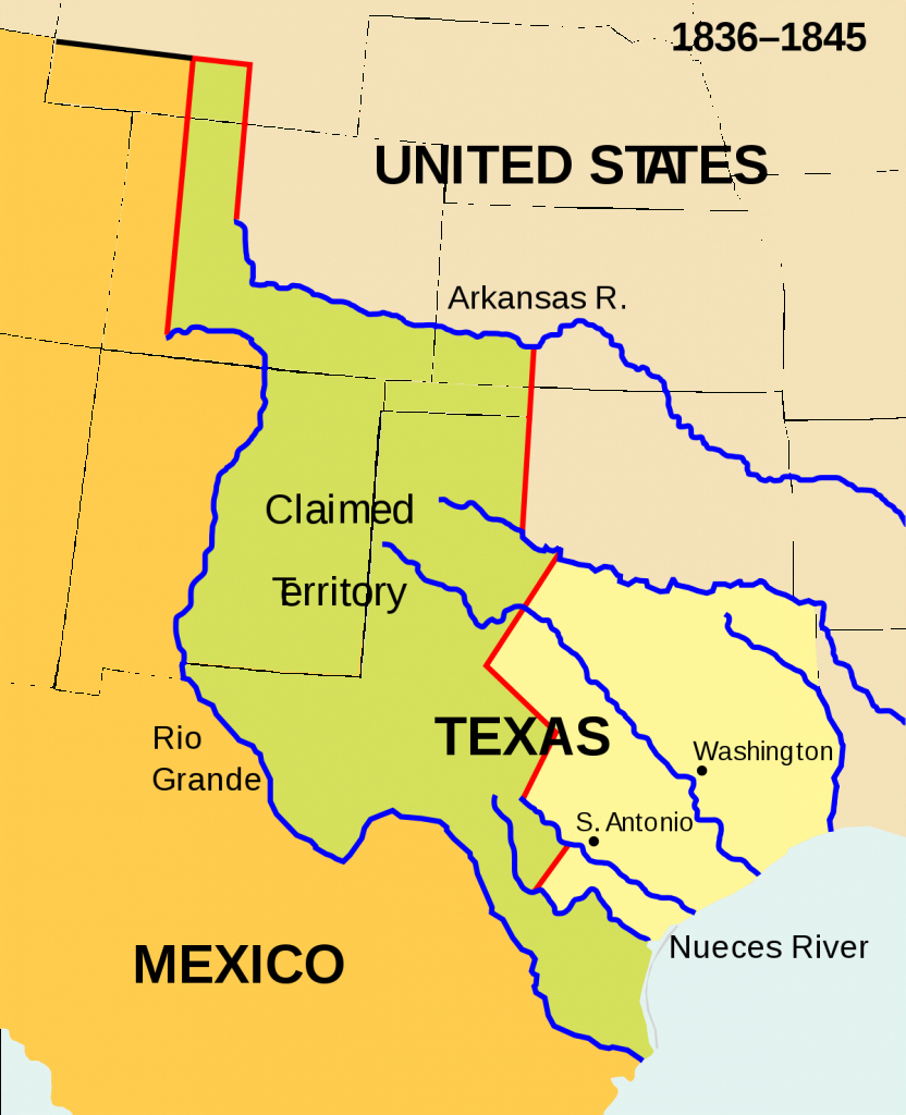 Texas Annexation - Wikipedia - Republic Of Texas Map