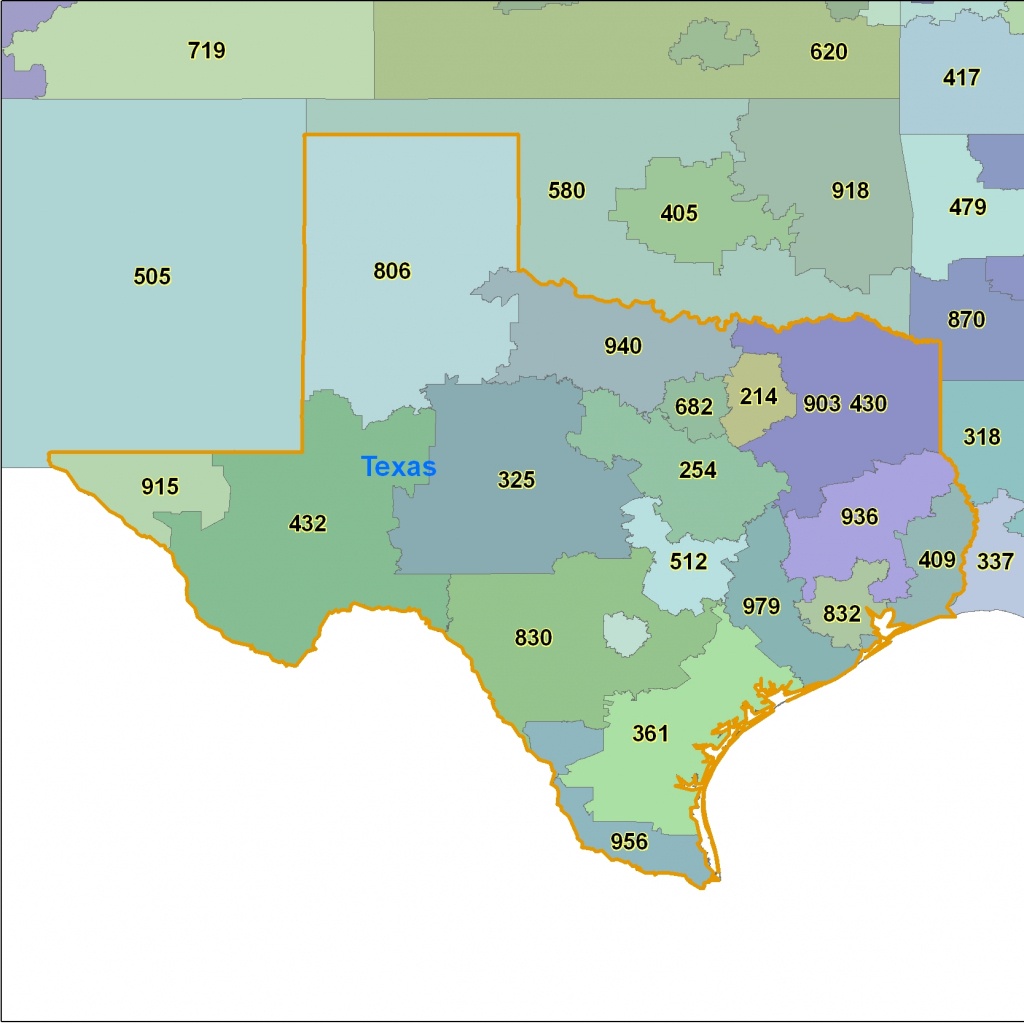 Texas Area Code Maps -Texas Telephone Area Code Maps- Free Texas - Full Map Of Texas