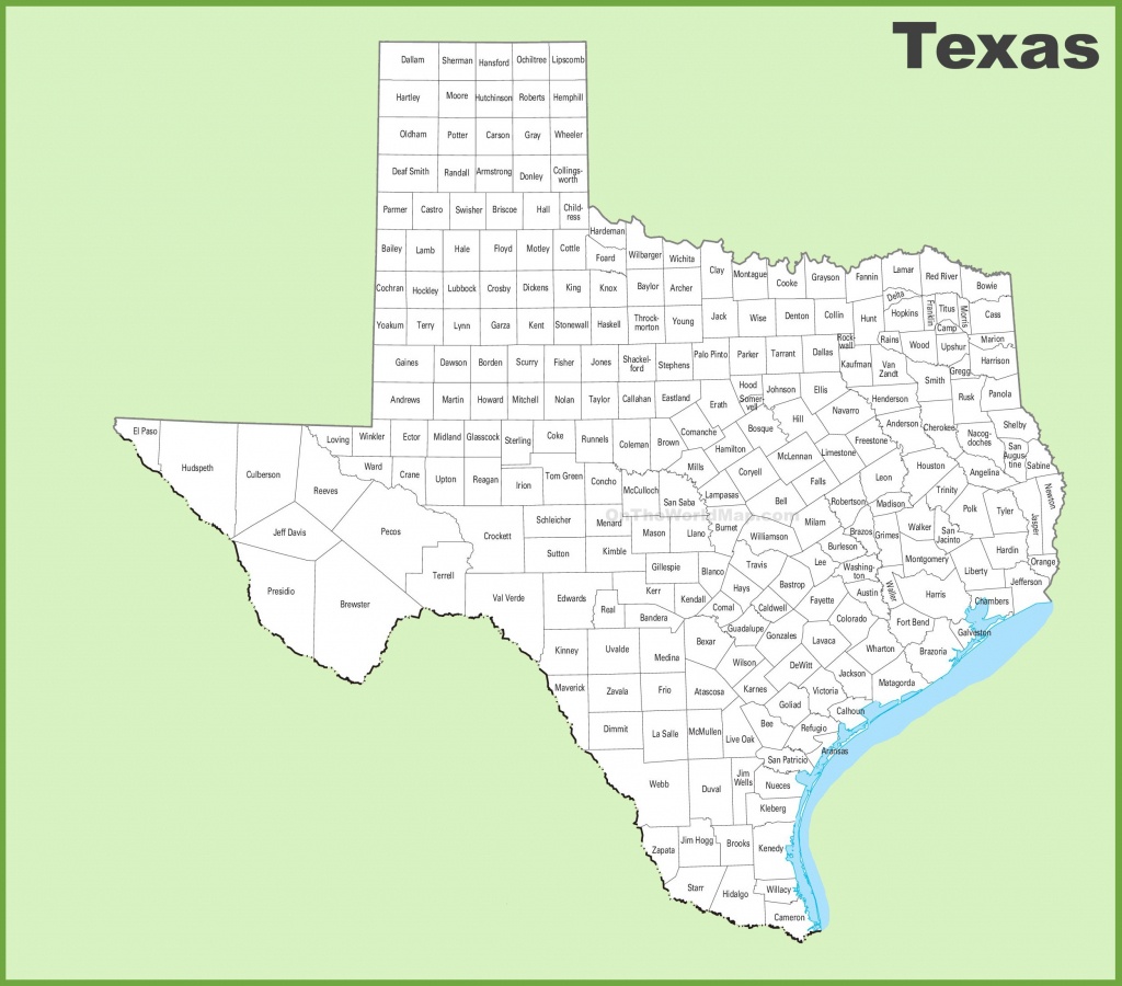 Texas County Map - Large Texas Map