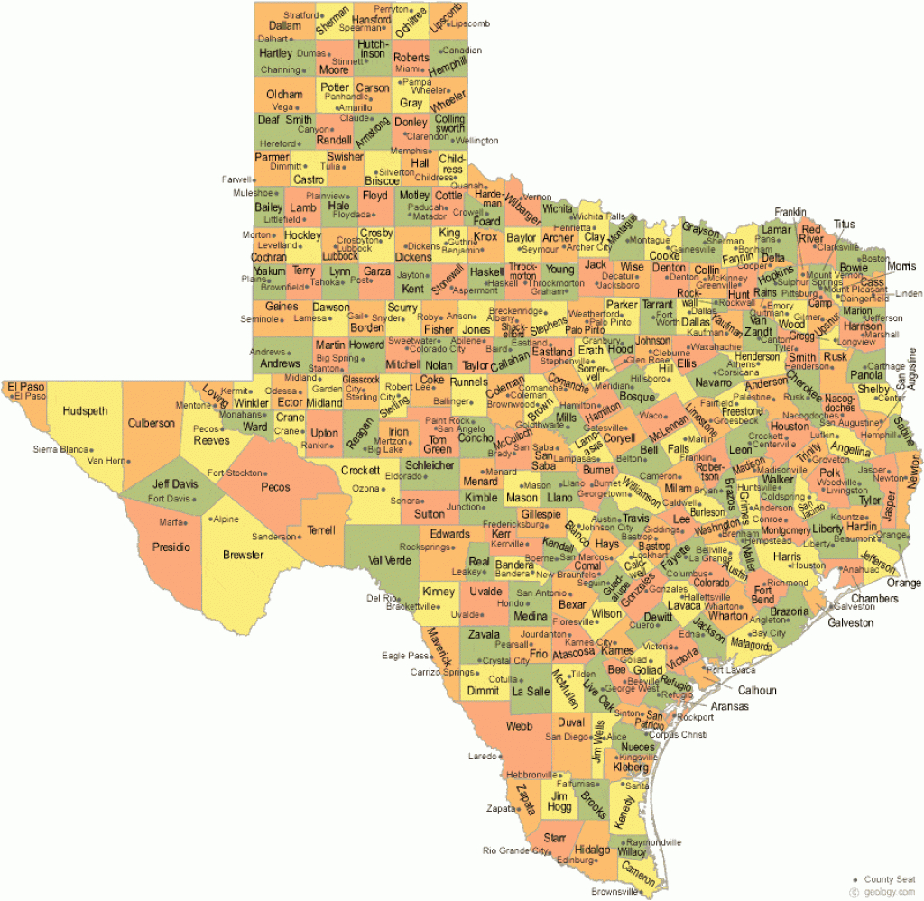 Texas County Map - Map Of Northeast Texas Counties