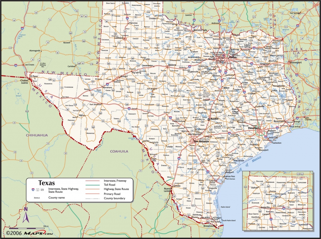 Texas County Wall Map - Texas Map Of Texas