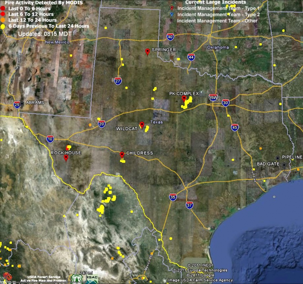 Texas Fire Map 4-24-2011 - Wildfire Today - Texas Fire Map