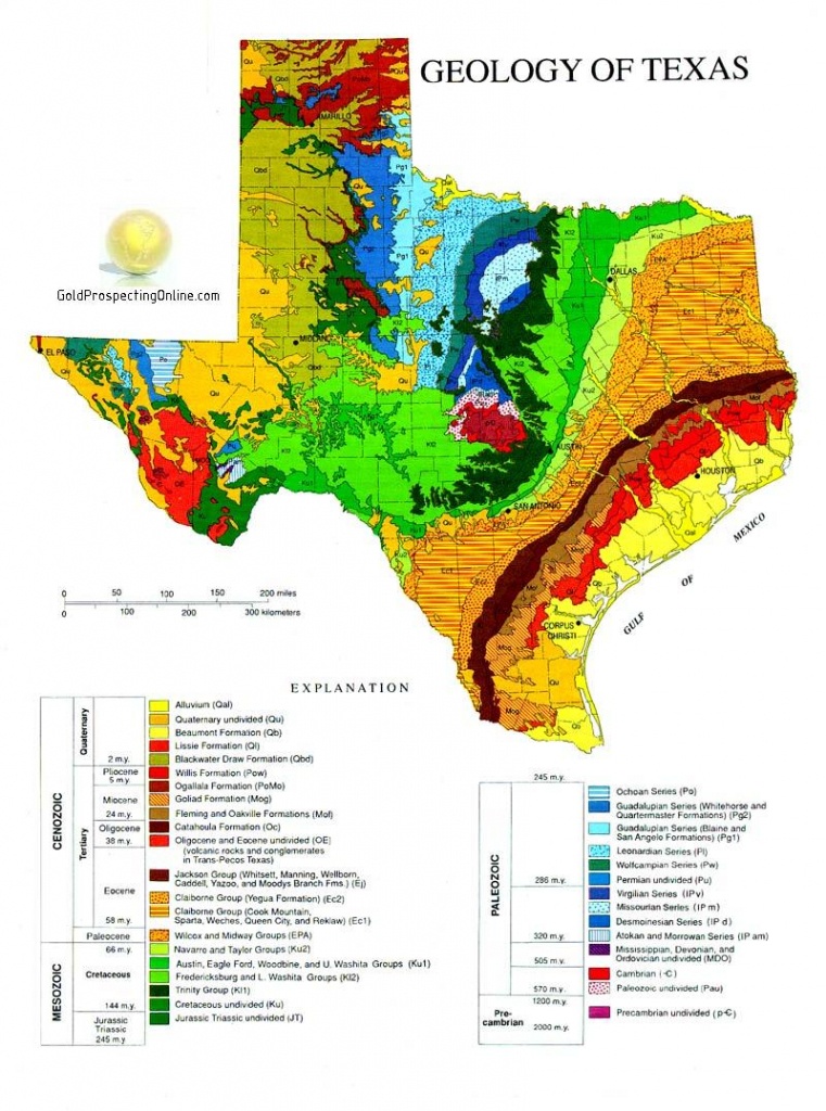 Texas | Gold Prospecting Equipment,tips &amp;amp; Gold Maps - Gold Prospecting In Texas Map