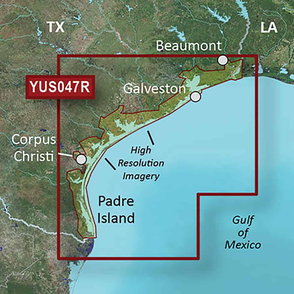 Texas Gulf Coast Blue Chart G2 Vision Hd Maps Microsd Data Card - Map Of Texas Coastline
