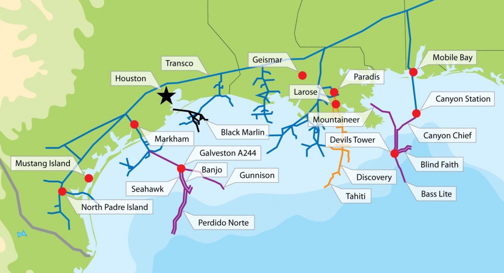 Texas Gulf Oil Rig Map | Gulf Of Mexico Oil Fields Map | $$-Texas - Texas Oil Rig Fishing Map