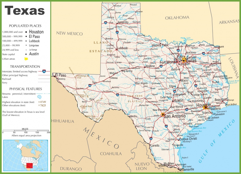 Texas Highway Map - Texas Interstate Map