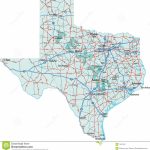 Texas Interstate Map Stock Vector. Illustration Of Dallas   7551187   Texas Interstate Map