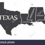 Texas   Louisiana   Mississippi   Alabama   Florida Map Labelled   Florida Louisiana Map