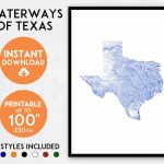 Texas Map Art Printable Texas Print Texas Map Print Texas | Etsy   Texas Map Print