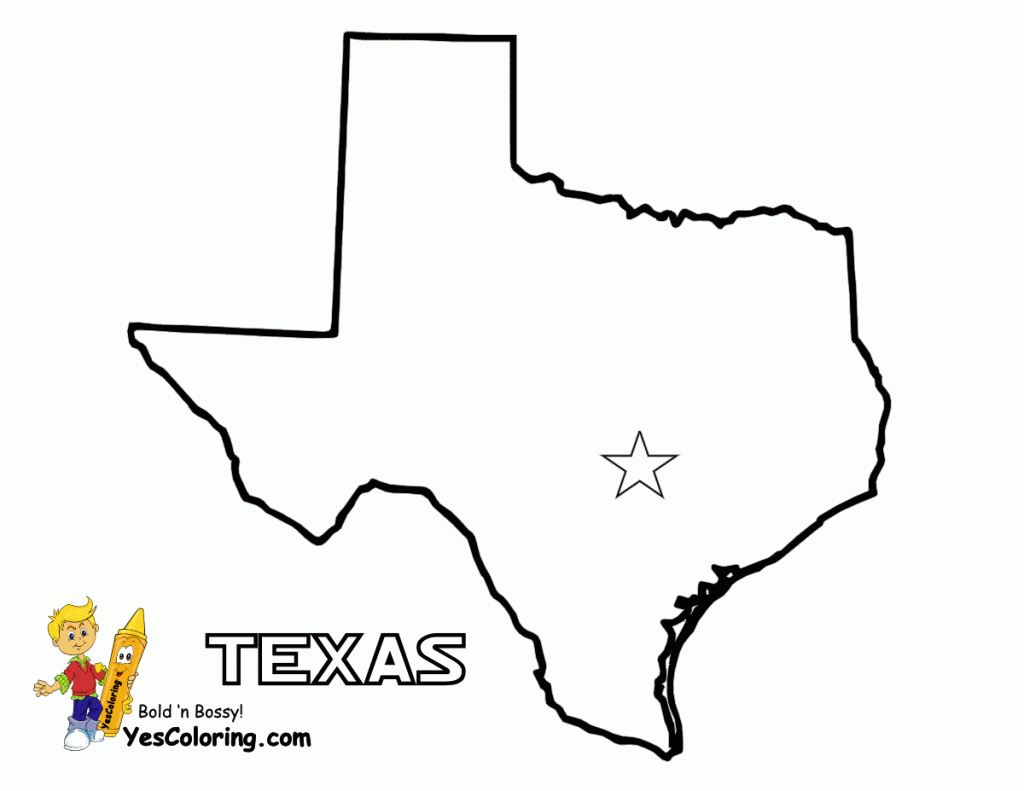 Texas Map Coloring Page - Coloring Home - Free Printable Map Of Texas