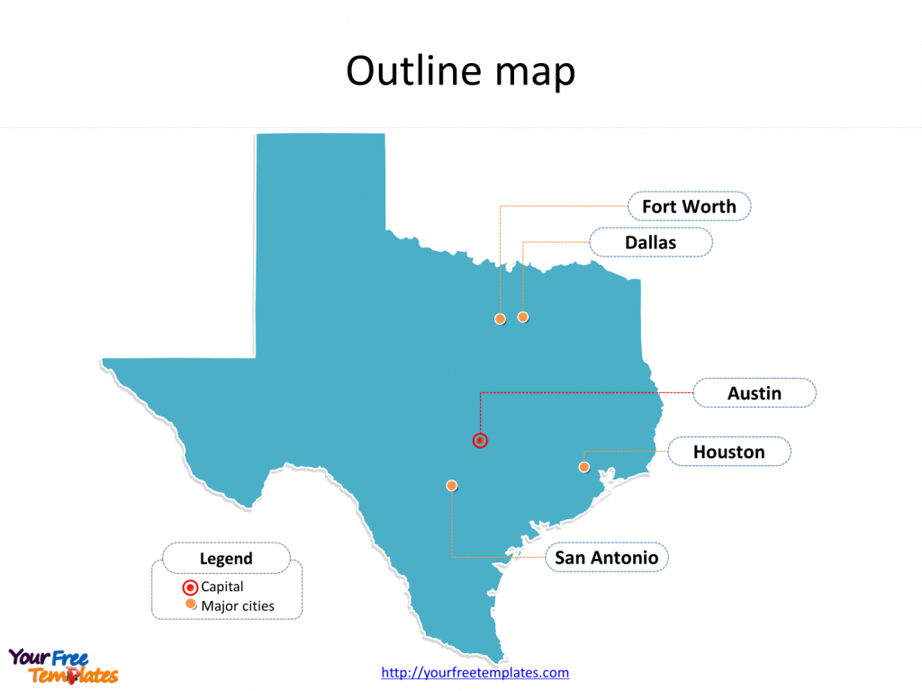 Texas Map Powerpoint Templates - Free Powerpoint Templates - Fort Worth Texas Map