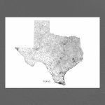 Texas Map Print Texas Wall Art Decor Tx State Geometric | Etsy   Texas Map Artwork