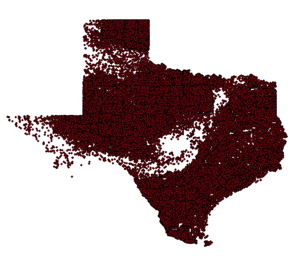 Texas Oil Well Distribution Map, 2013 : Texas - Texas Oil Well Map