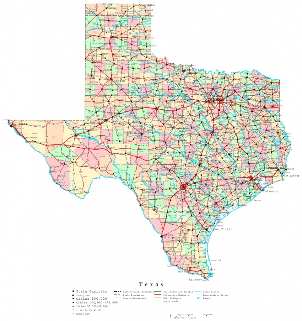 Texas Printable Map - Free Texas Highway Map