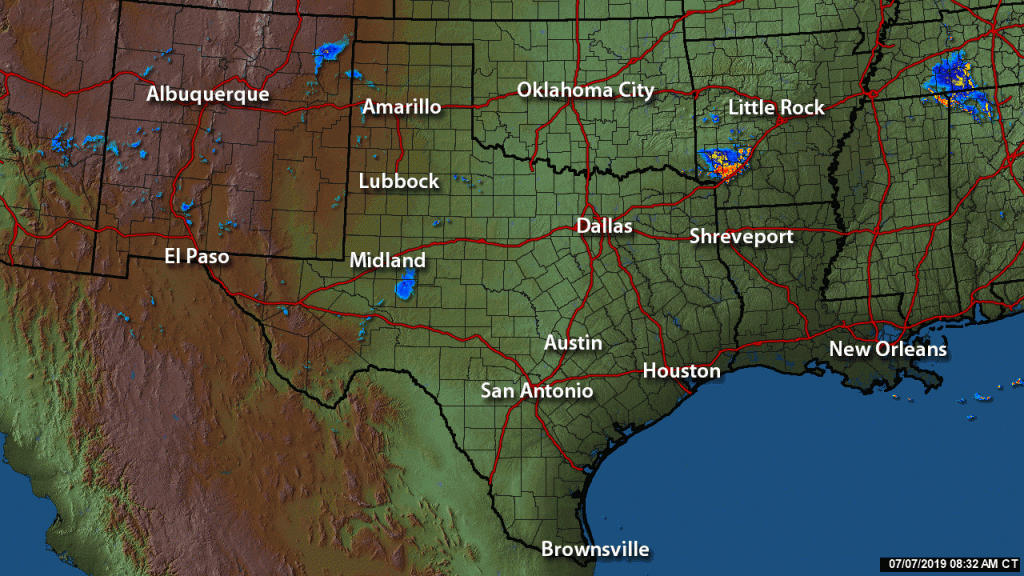 Texas Radar On Khou - Texas Satellite Weather Map