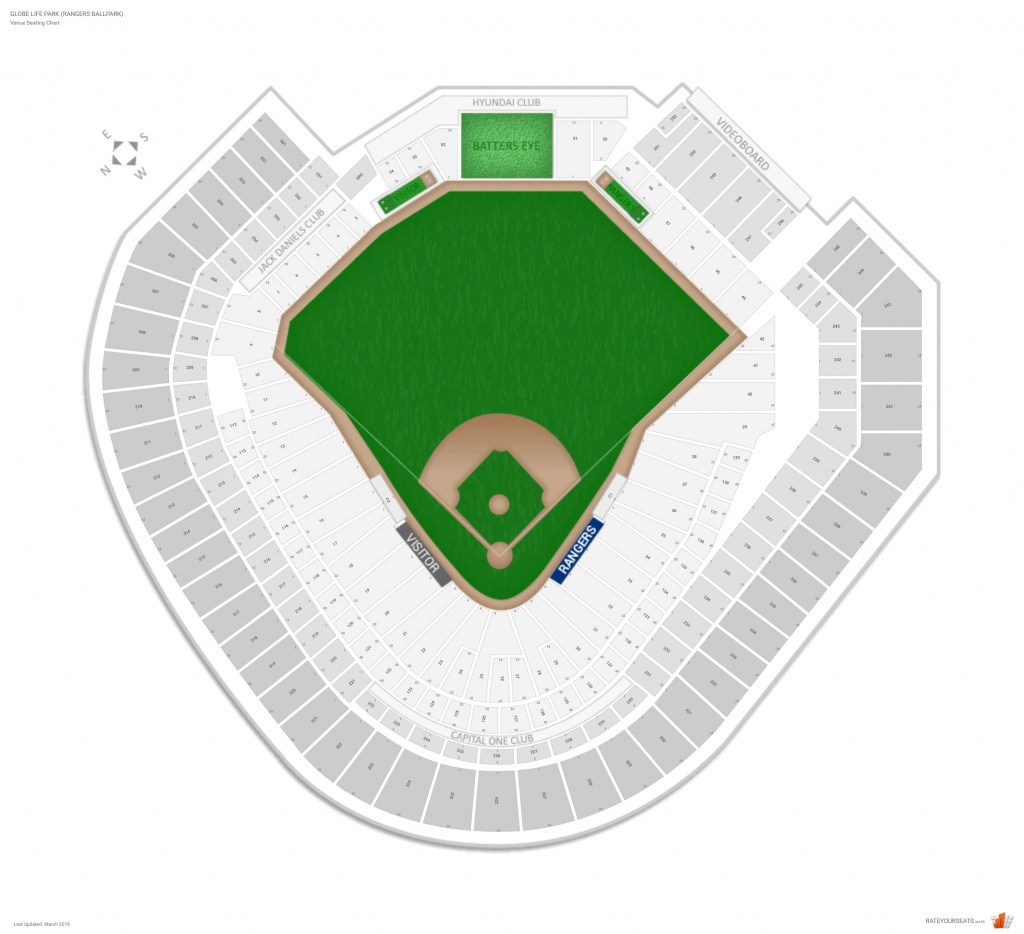 Texas Rangers Seating Guide - Globe Life Park (Rangers Ballpark - Texas Rangers Map