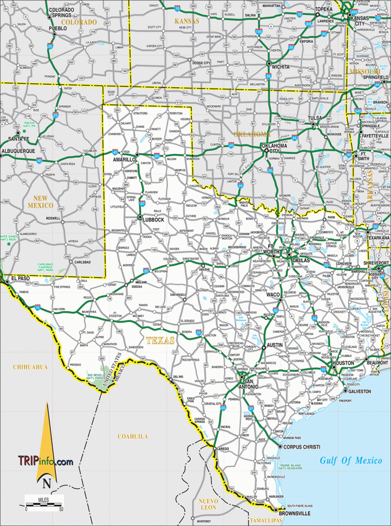 Texas Road Map - Texas Road Map Google