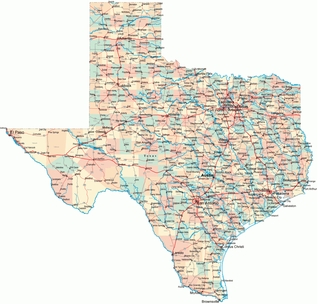 Texas Road Map - Tx Road Map - Texas Highway Map - South Texas Road Map