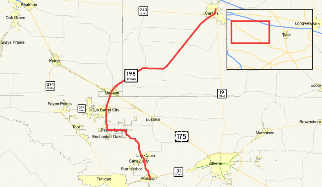 Texas State Highway 198 - Wikipedia - Mabank Texas Map