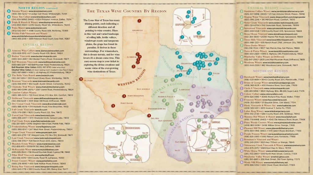 Texas Wine Country Map - Cherokee Texas • Mappery - Texas Wine Trail Map