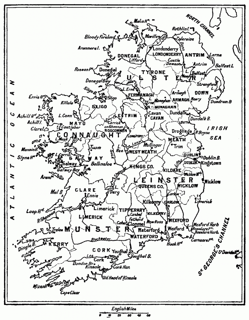 The Baldwin Project: Through Great Britain And Ireland With Cromwell - Printable Black And White Map Of Ireland