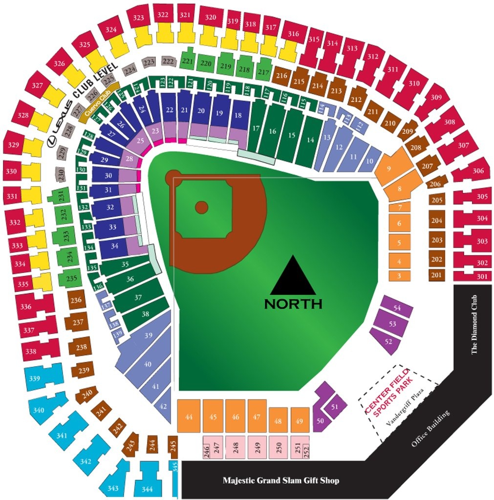 The Ballpark At Arlington Maplets Texas Rangers Ballpark Map Printable Maps