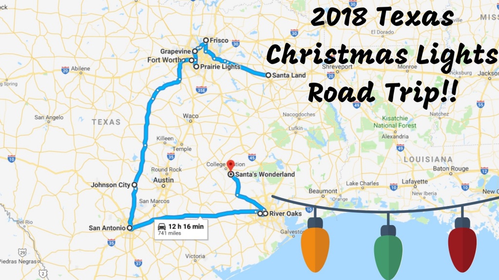 The Best 2018 Christmas Lights Road Trip In Texas - Texas Road Map 2018