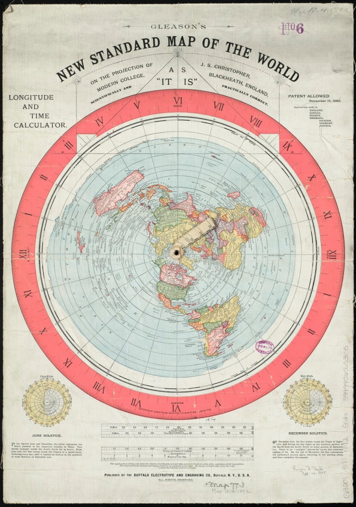 The Earth Is Not Flat!: Gleason&amp;#039;s Map - Flat Map Of World Printable