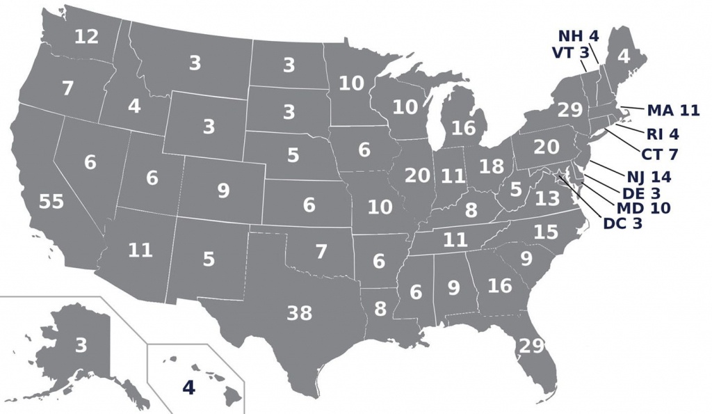 The Electoral College | National Geographic Society - 2016 Printable Electoral Map