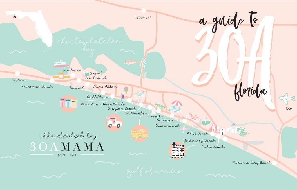 The Essential Guide To 30A – From A Local Mom | Travel | Destin - Seaside Beach Florida Map