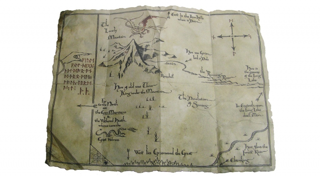 The Hobbit 16&amp;quot; Art Print: Thorin&amp;#039;s Map - Thror&amp;amp;#039;s Map Printable