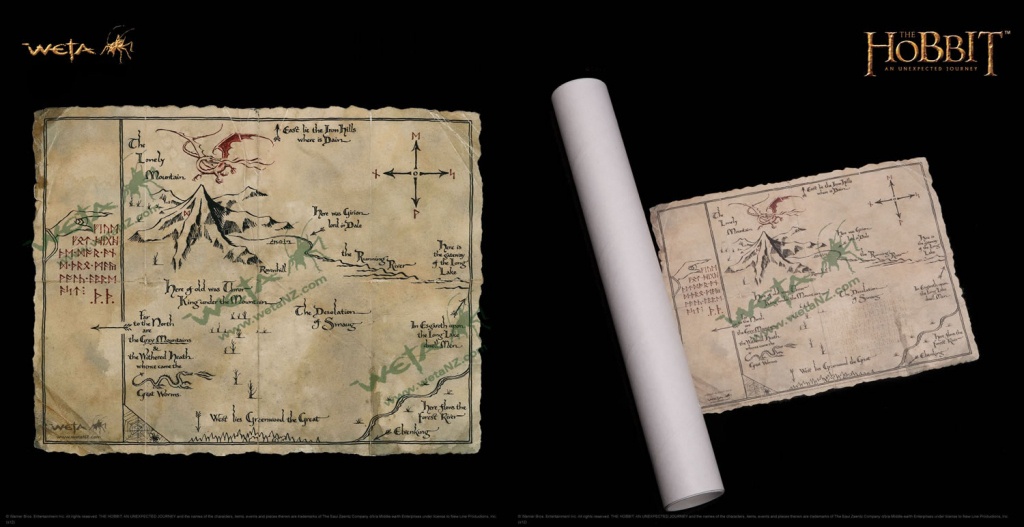 The Hobbit: An Unexpected Journey - Thorin&amp;#039;s Map (Parchment Art - Thror&amp;amp;#039;s Map Printable