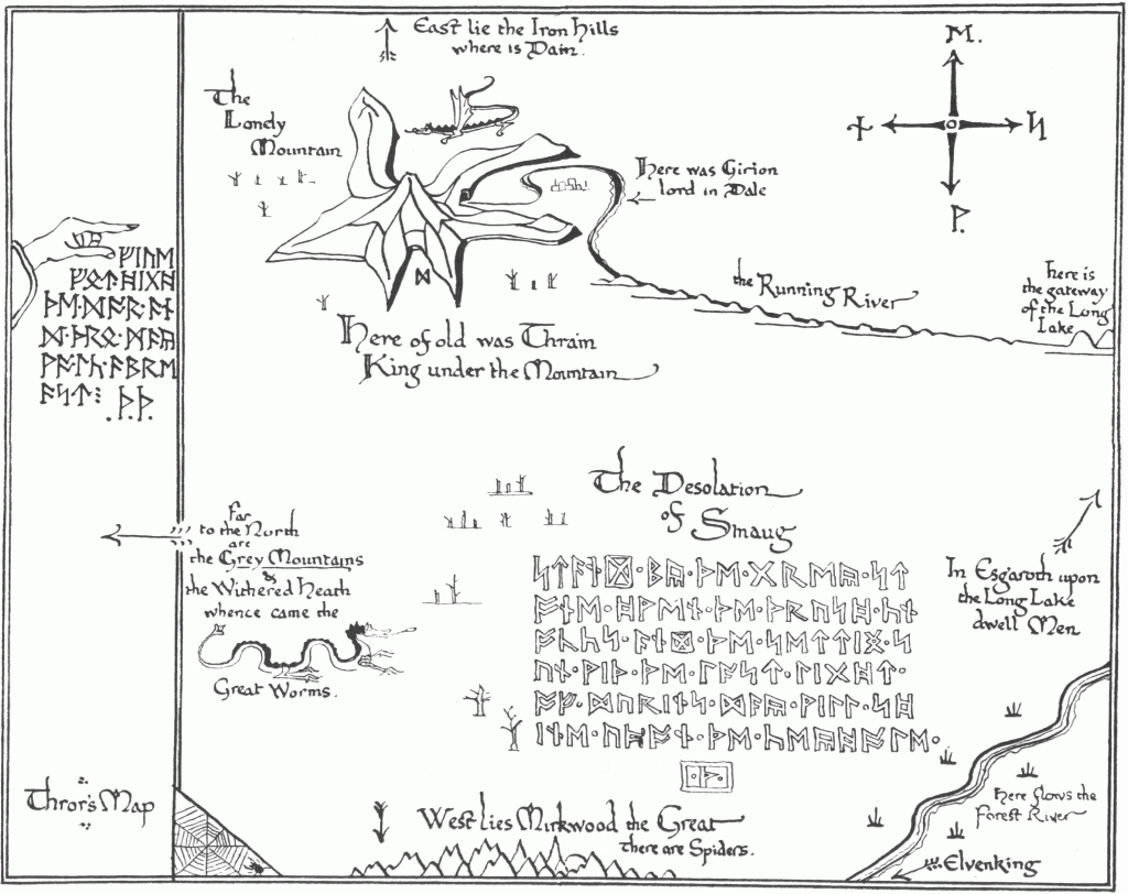 The Medieval In Middle-Earth: Thror&amp;#039;s Map « Dutch Anglo-Saxonist - Thror&amp;amp;#039;s Map Printable