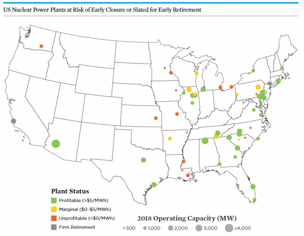 The Nuclear Power Dilemma (2018) | Union Of Concerned Scientists - Nuclear Power Plants In Texas Map