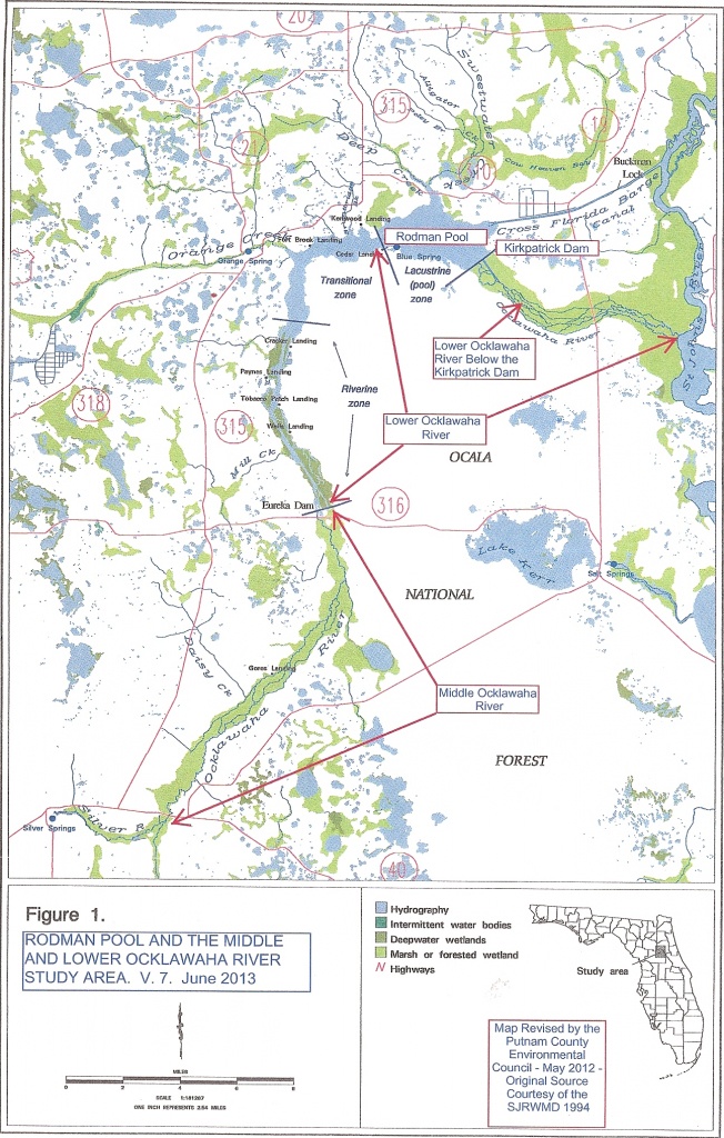 The Ocklawaha Ecosystem | Florida Defenders Of The Environment - Silver River Florida Map