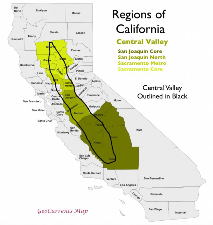 The Regionalization Of California, Part 2 California Valley Map