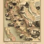 The Unique Map Of California 1888   Vintage Map, Antique Map   Antique Map Of California