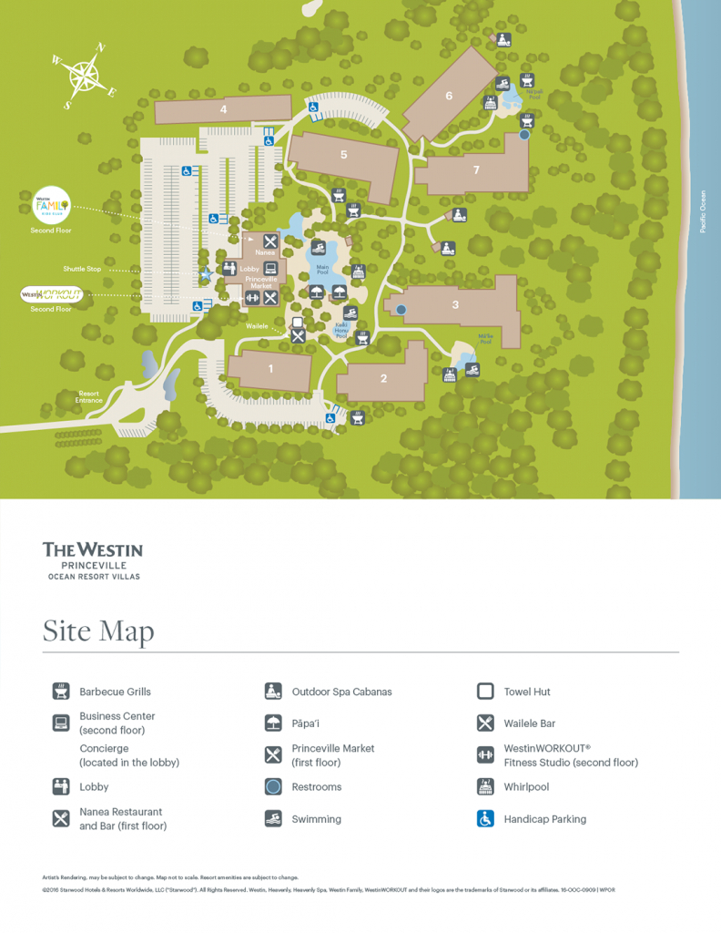 The Westin Princeville Ocean Resort Villas - Starwood Hotels Florida Map