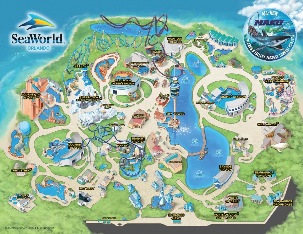Theme Park &amp;amp; Attractions Map | Seaworld Orlando | Places I&amp;#039;d Like To - Seaworld Orlando Printable Map