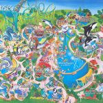 Theme Park Brochures Sea World Orlando   Theme Park Brochures   Florida Sea World Map