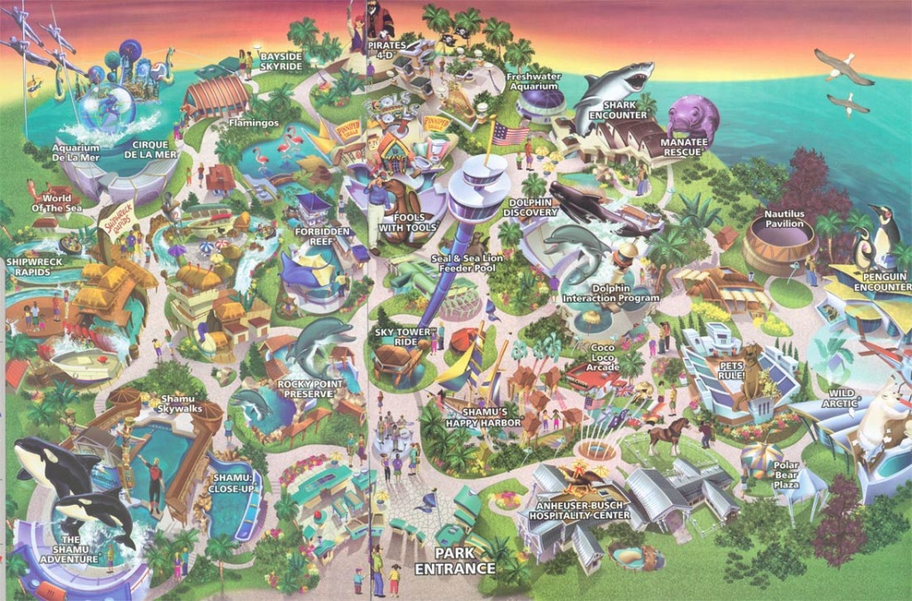 Theme Park Brochures Sea World San Diego - Theme Park Brochures - Printable Sea World San Diego Map